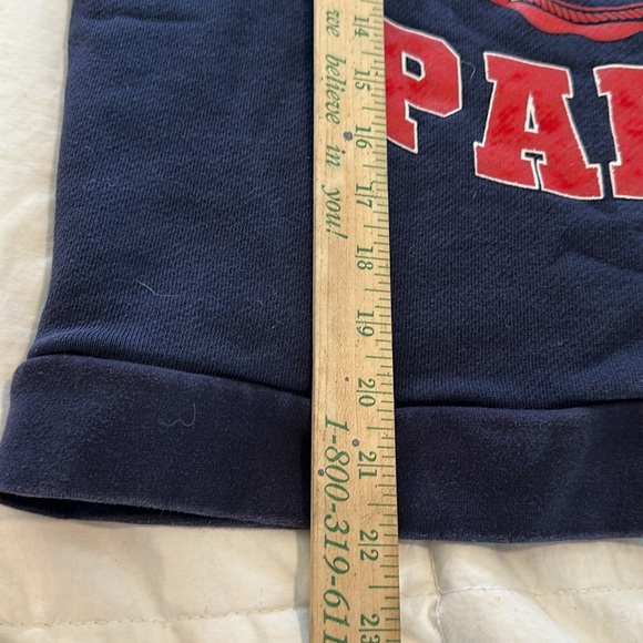 🚨Sandro Luxury BIG LOGO UNIVERSITY VINTAGE BLUE SWEATSHIRT size 2 - Picture 11 of 11